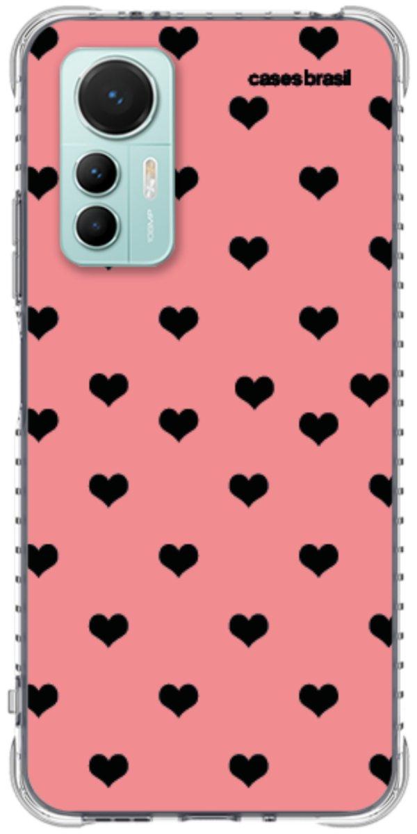 Capinha para Celular Corações Traçados Pink