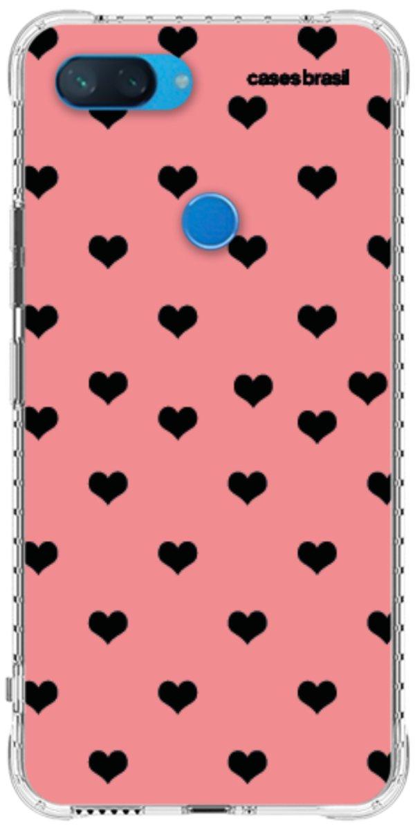 Capinha para Celular Corações Traçados Pink