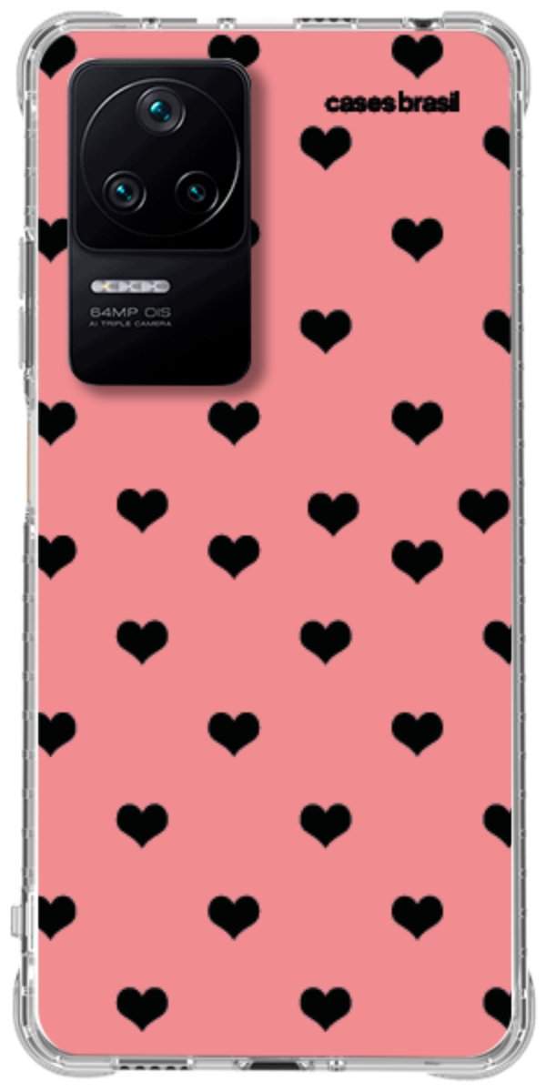 Capinha para Celular Corações Traçados Pink