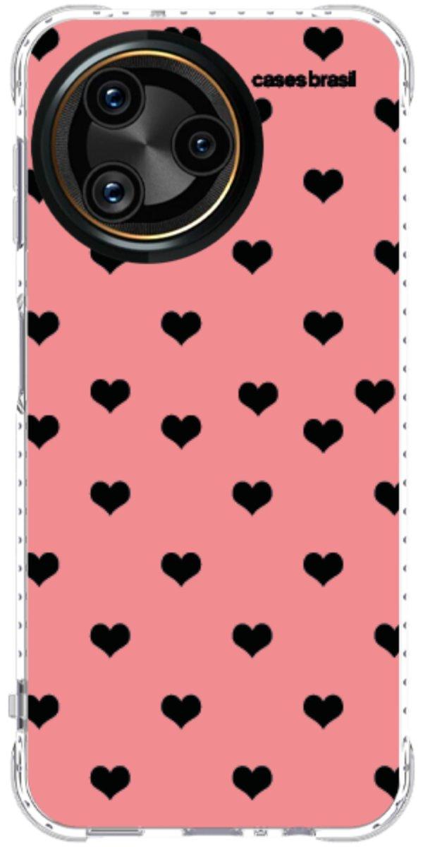 Capinha para Celular Corações Traçados Pink