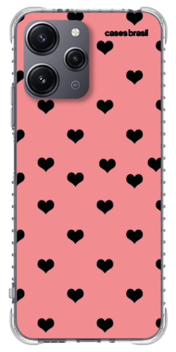 Capinha para Celular Corações Traçados Pink
