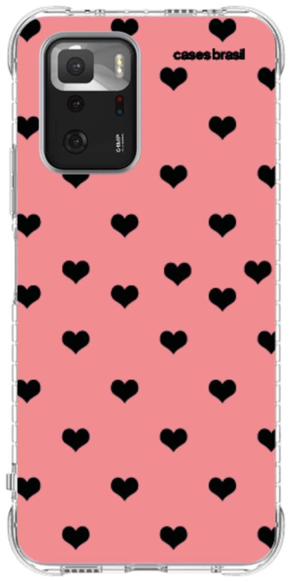Capinha para Celular Corações Traçados Pink