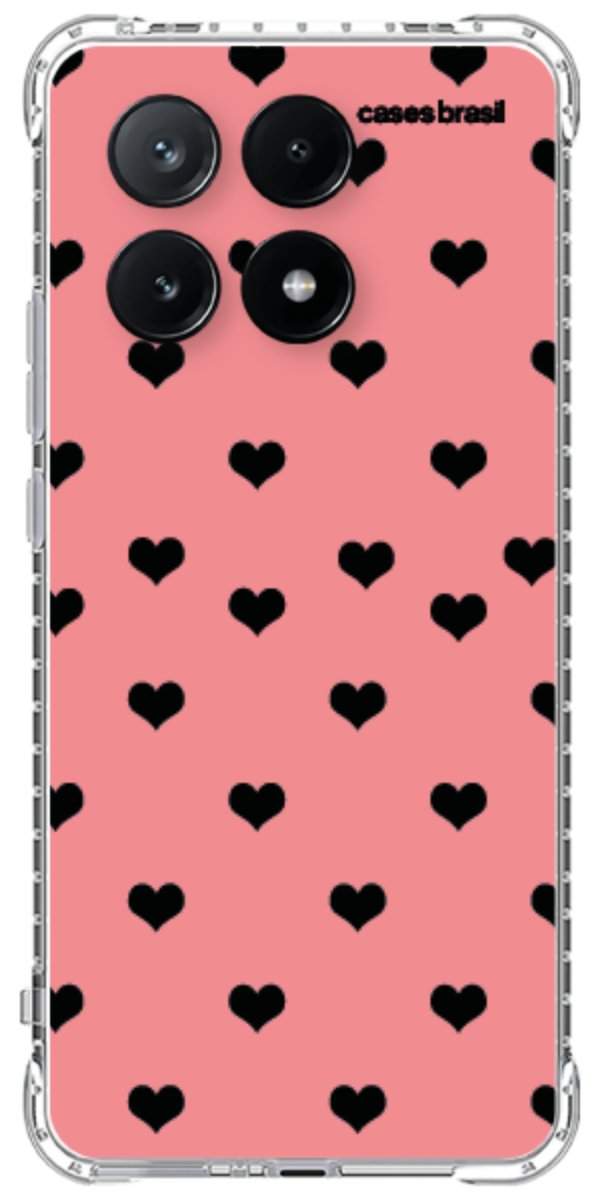 Capinha para Celular Corações Traçados Pink