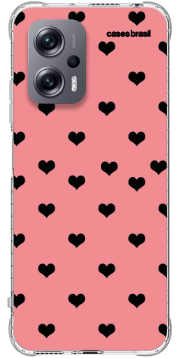 Capinha para Celular Corações Traçados Pink