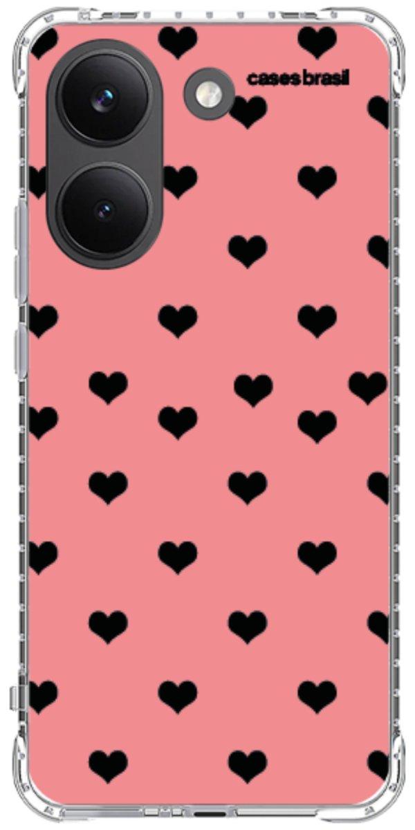 Capinha para Celular Corações Traçados Pink