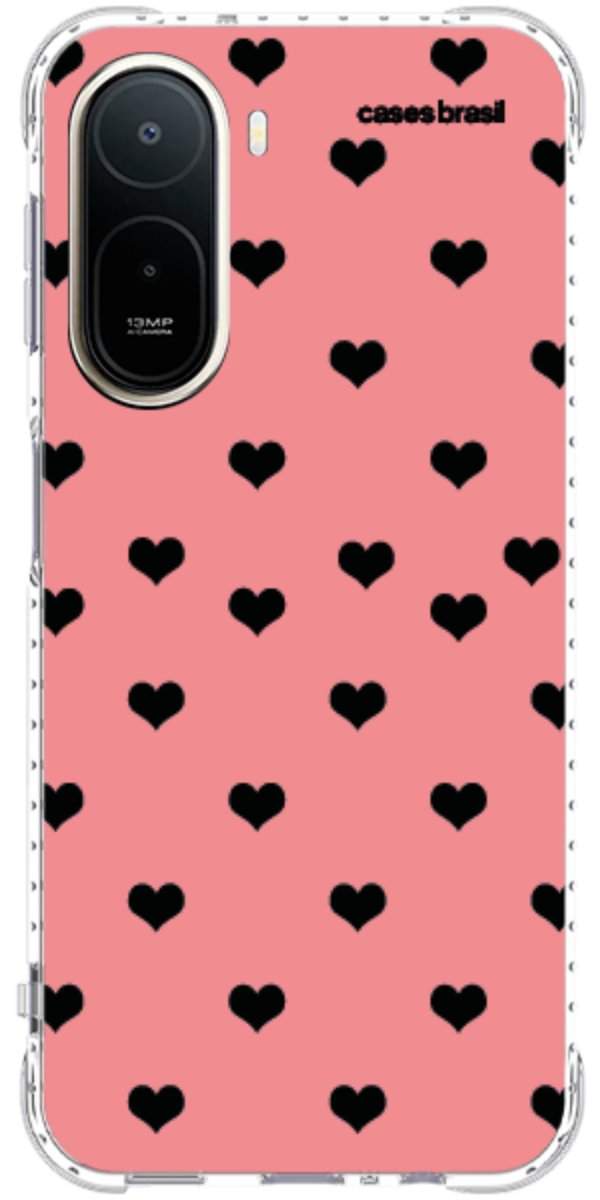 Capinha para Celular Corações Traçados Pink