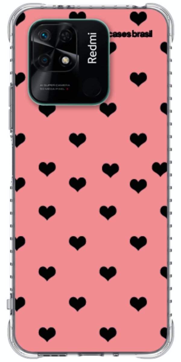 Capinha para Celular Corações Traçados Pink