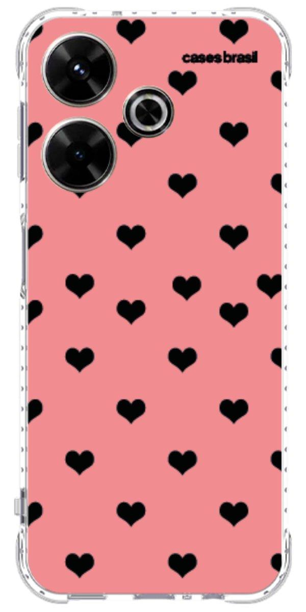 Capinha para Celular Corações Traçados Pink