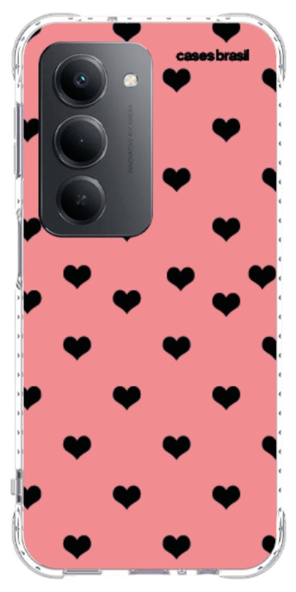 Capinha para Celular Corações Traçados Pink