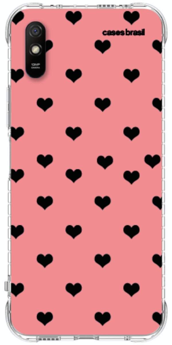 Capinha para Celular Corações Traçados Pink