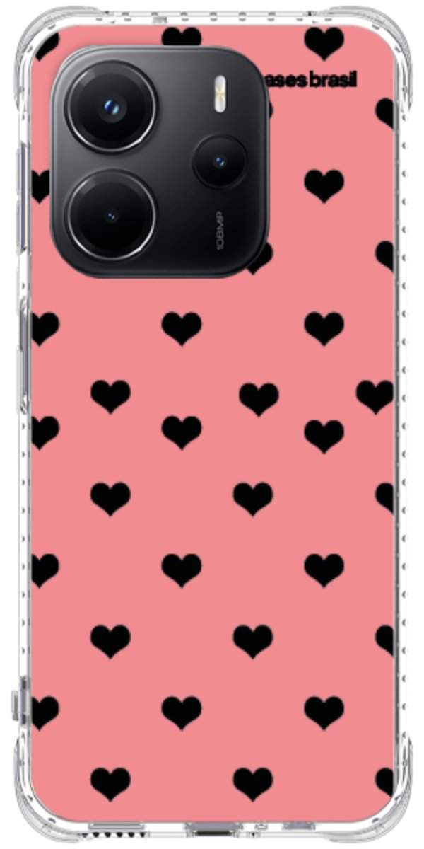 Capinha para Celular Corações Traçados Pink