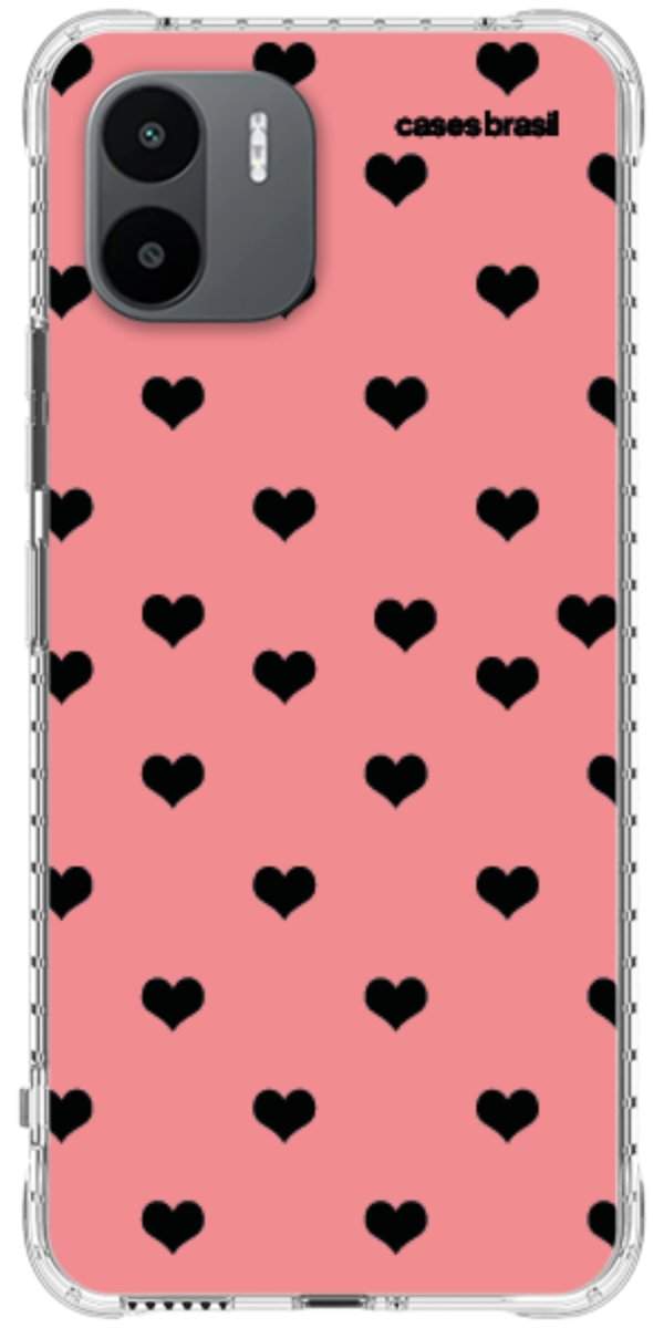 Capinha para Celular Corações Traçados Pink