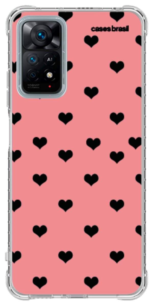 Capinha para Celular Corações Traçados Pink