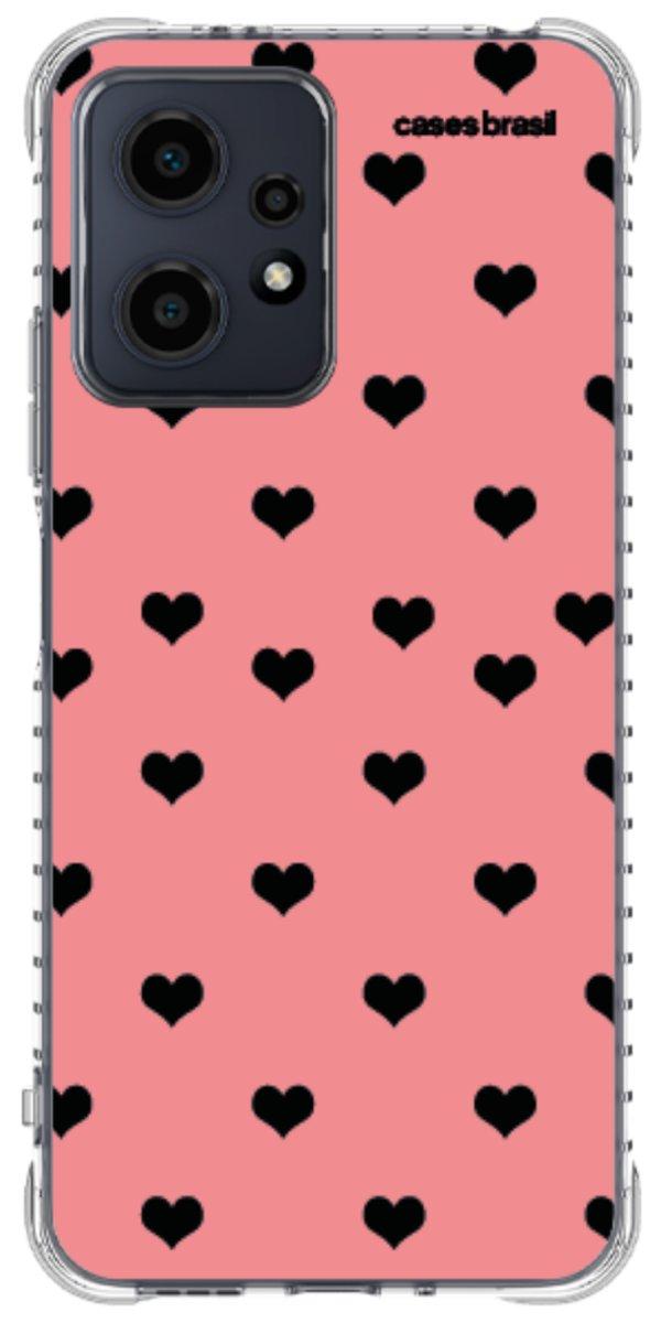Capinha para Celular Corações Traçados Pink