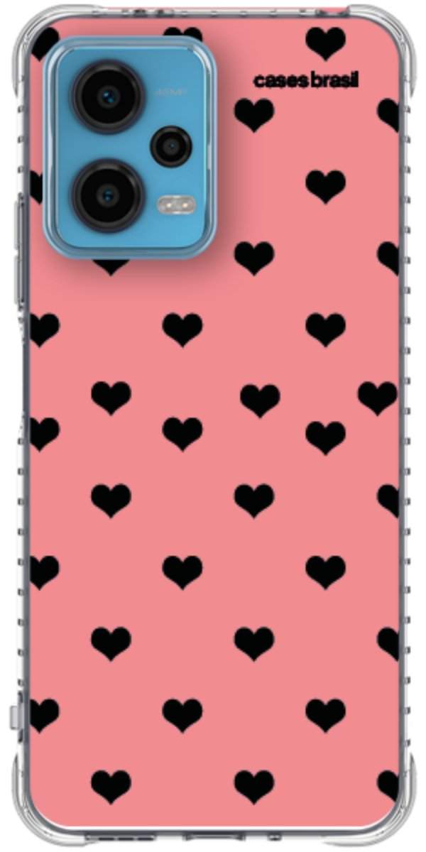 Capinha para Celular Corações Traçados Pink