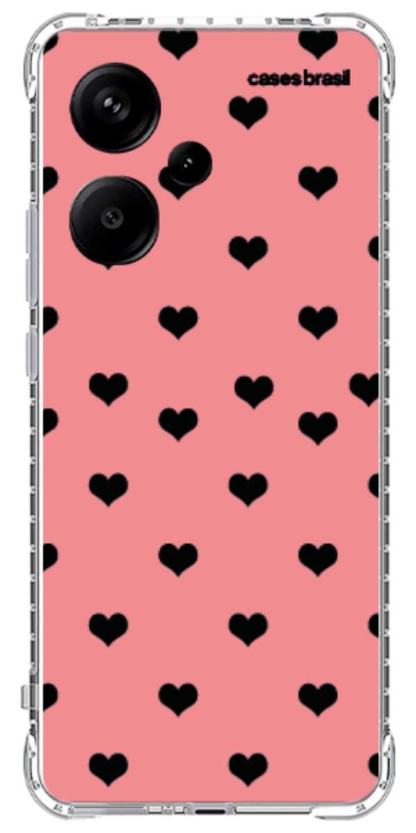 Capinha para Celular Corações Traçados Pink