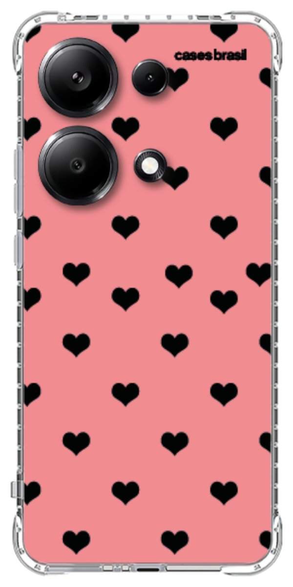 Capinha para Celular Corações Traçados Pink