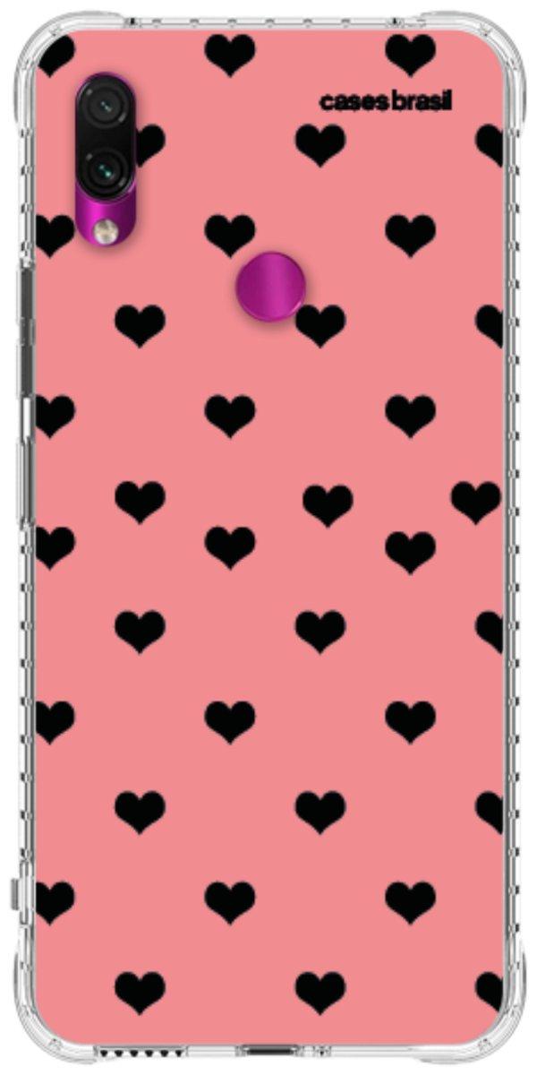 Capinha para Celular Corações Traçados Pink