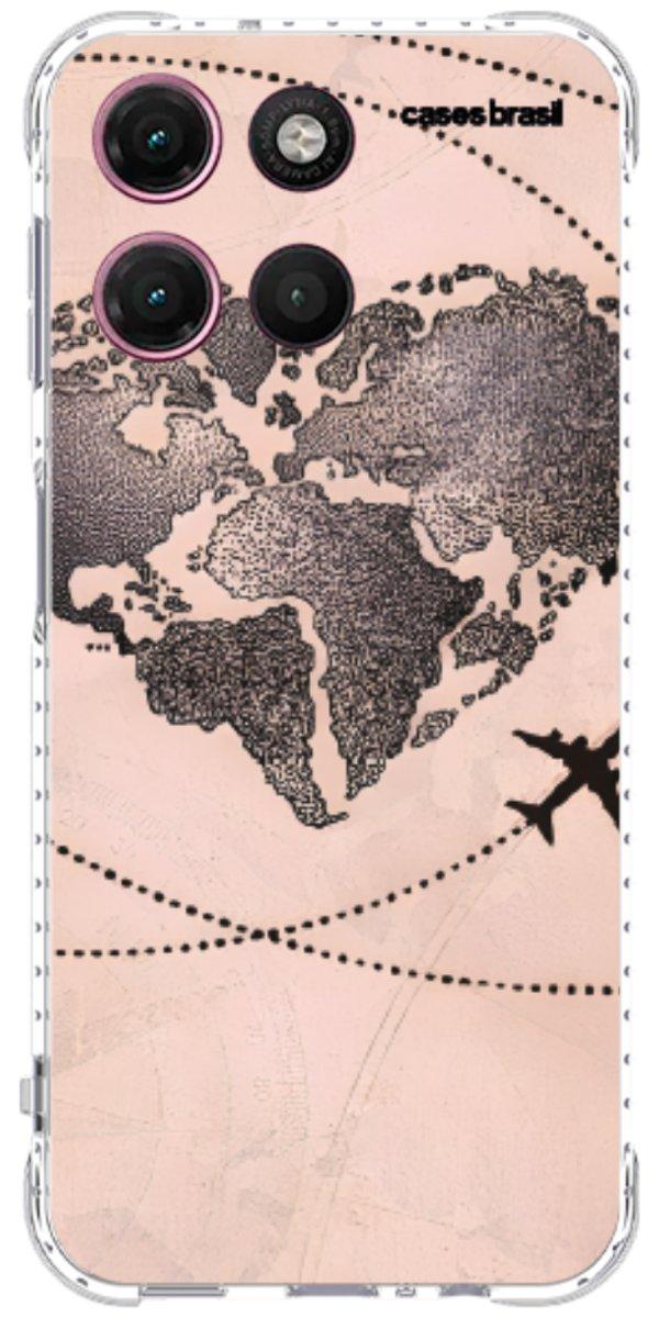 Capinha para Celular Amor por Viajar Rose