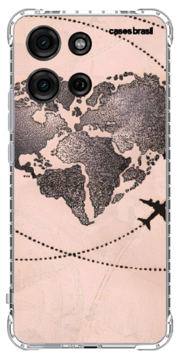 Capinha para Celular Amor por Viajar Rose