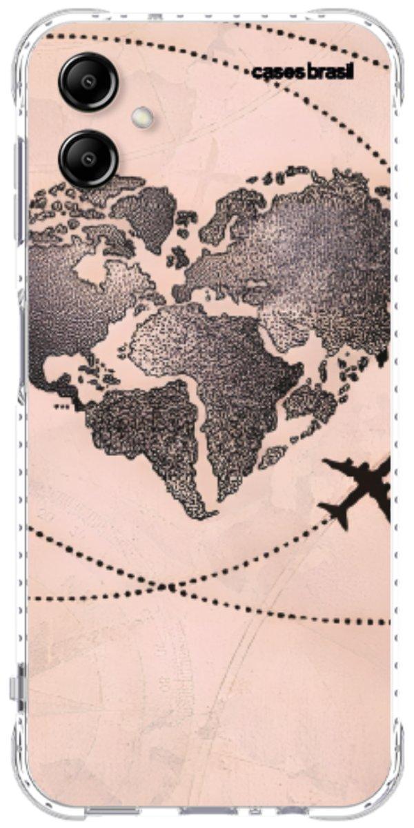 Capinha para Celular Amor por Viajar Rose