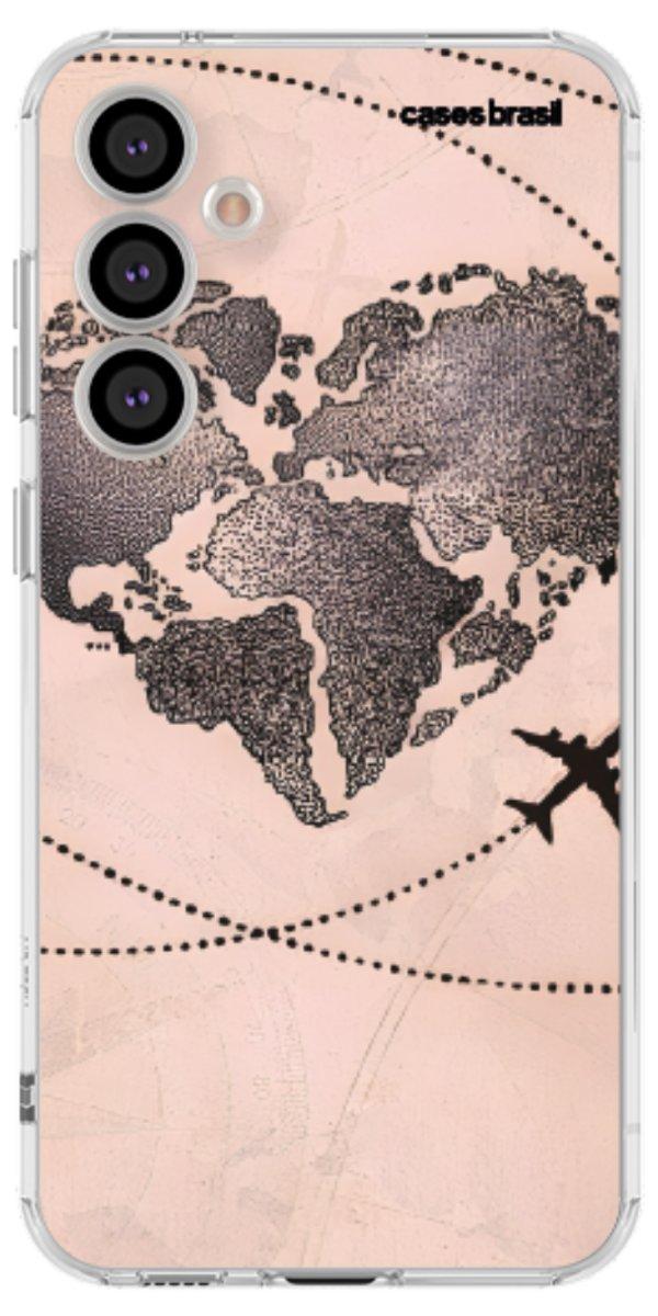 Capinha para Celular Amor por Viajar Rose