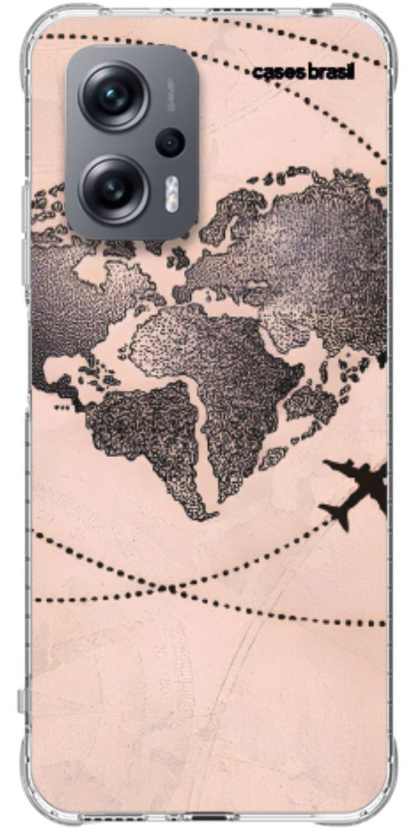 Capinha para Celular Amor por Viajar Rose