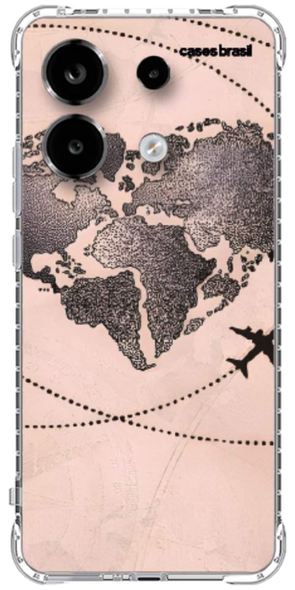 Capinha para Celular Amor por Viajar Rose