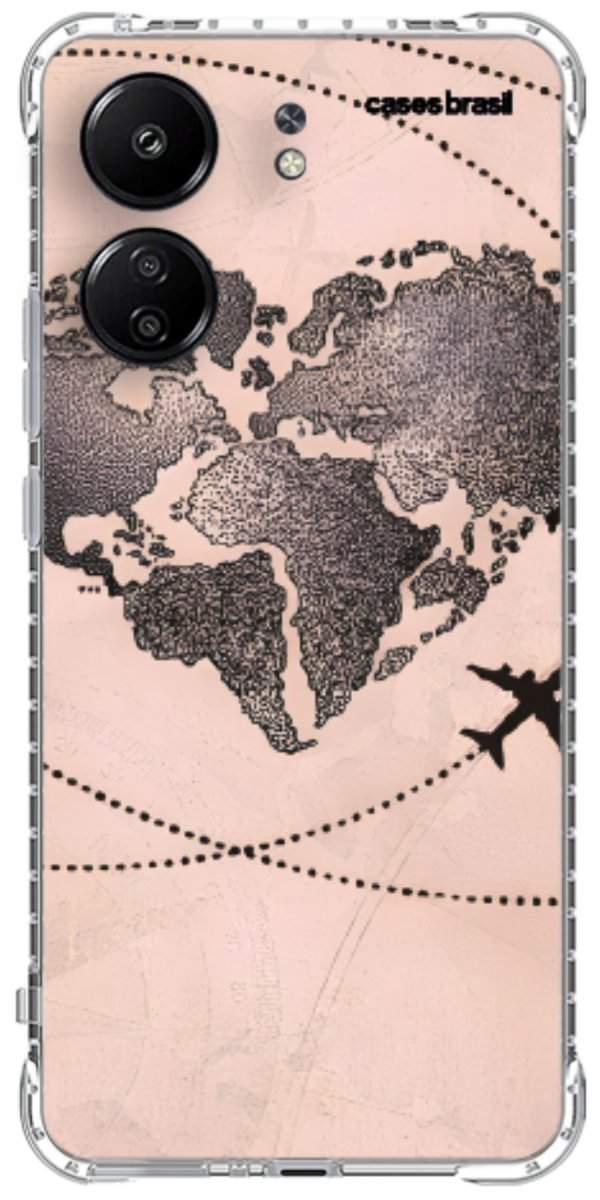 Capinha para Celular Amor por Viajar Rose