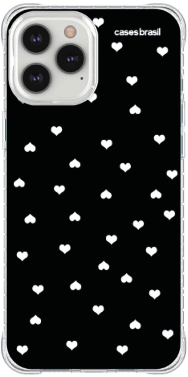 Capinha para Celular Corações Minimalistas Black