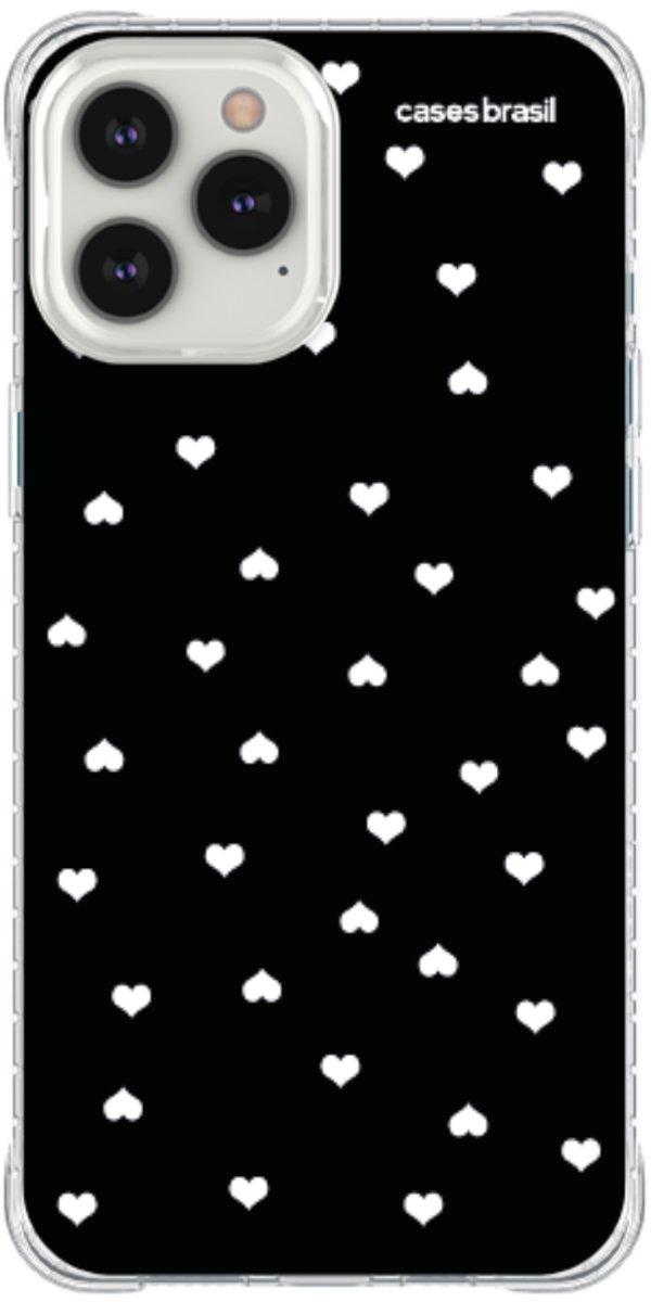 Capinha para Celular Corações Minimalistas Black