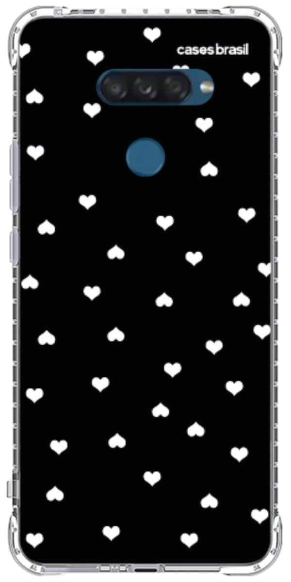 Capinha para Celular Corações Minimalistas Black