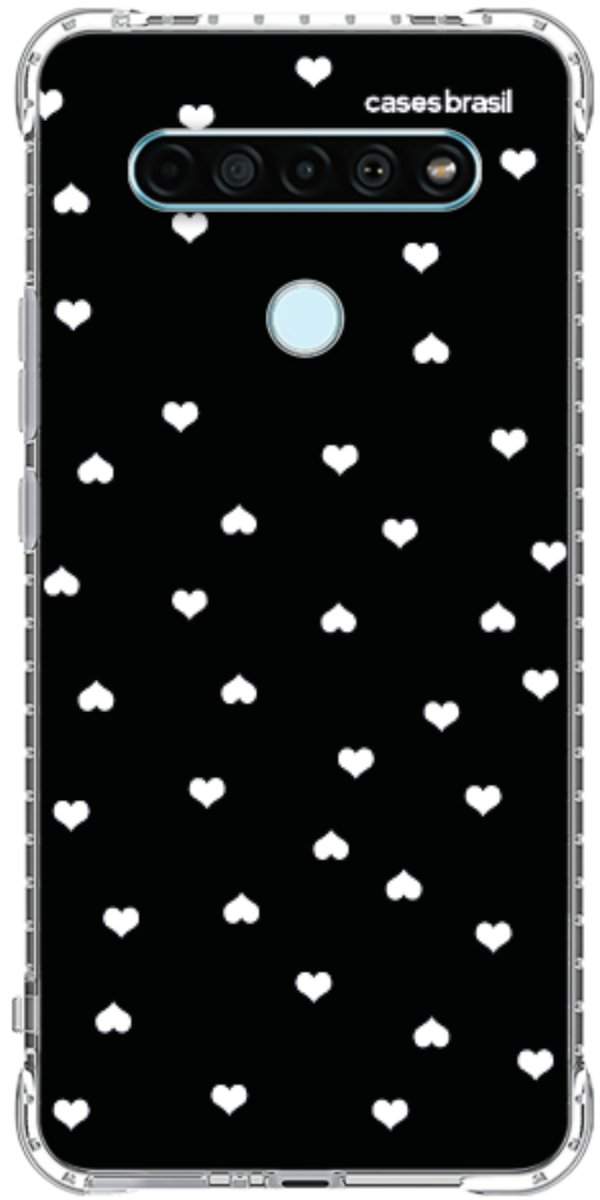 Capinha para Celular Corações Minimalistas Black