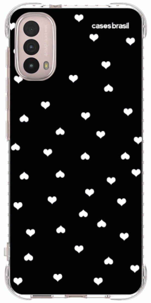 Capinha para Celular Corações Minimalistas Black