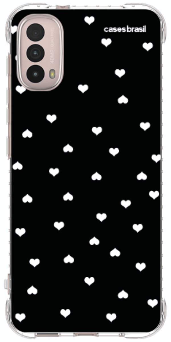 Capinha para Celular Corações Minimalistas Black