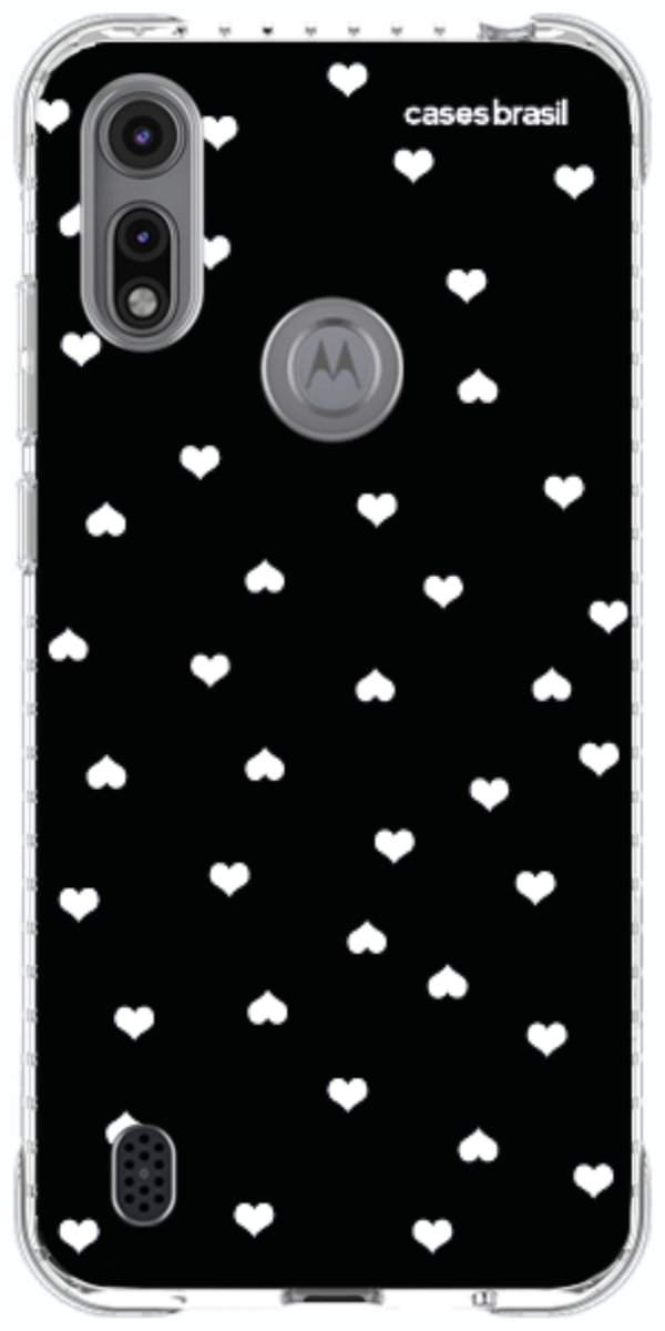 Capinha para Celular Corações Minimalistas Black
