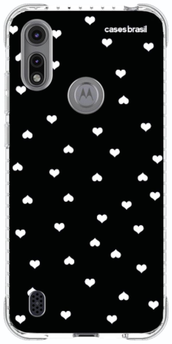 Capinha para Celular Corações Minimalistas Black