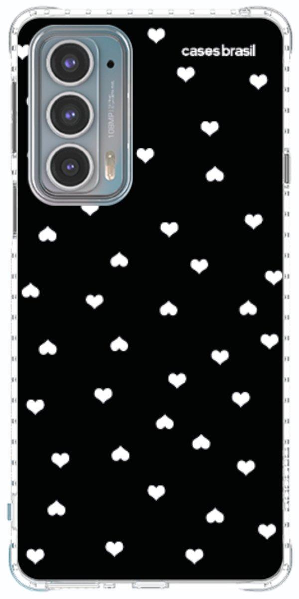Capinha para Celular Corações Minimalistas Black