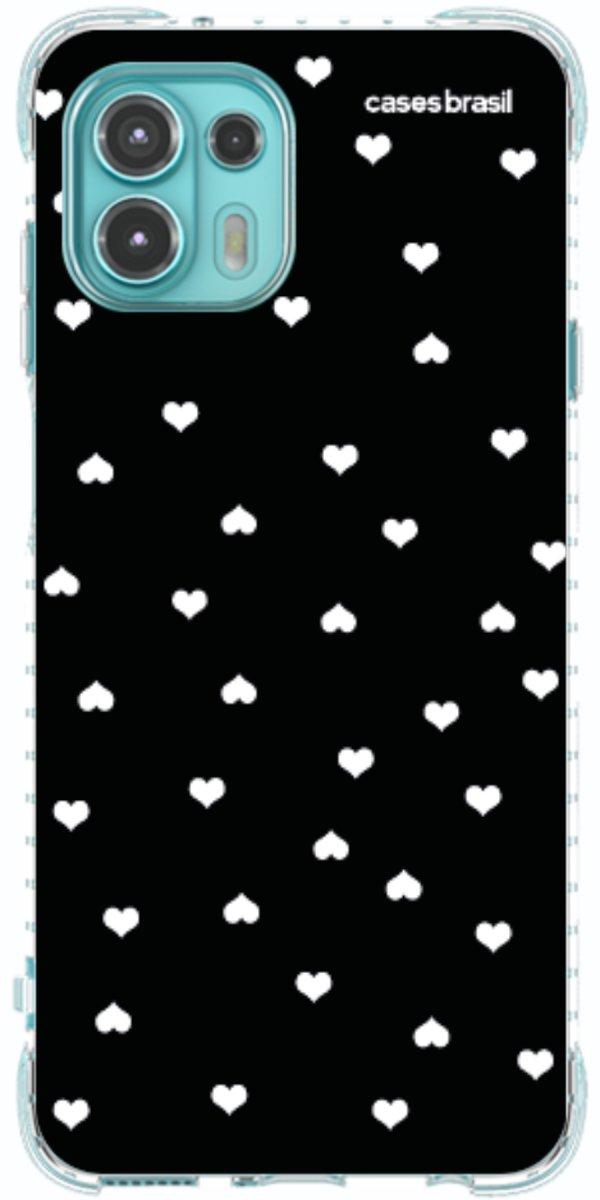 Capinha para Celular Corações Minimalistas Black