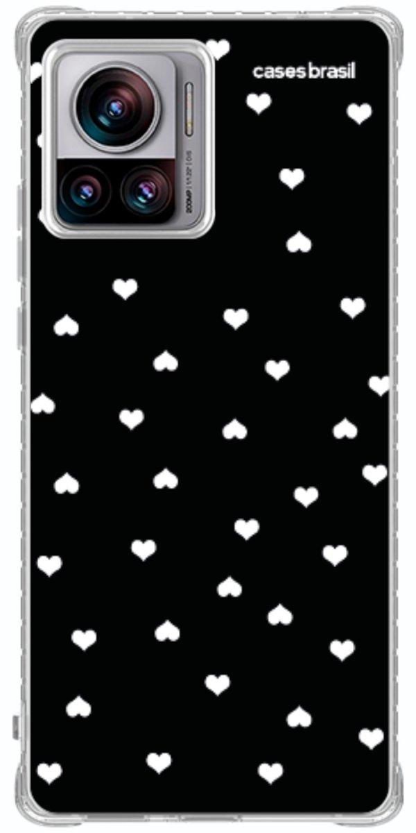 Capinha para Celular Corações Minimalistas Black