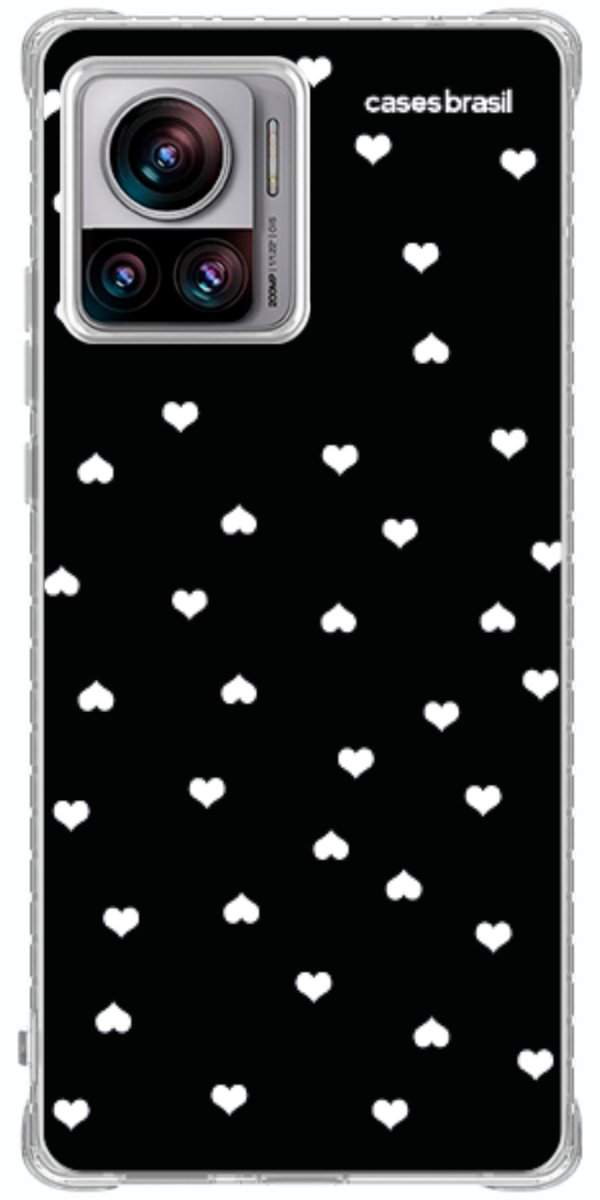 Capinha para Celular Corações Minimalistas Black