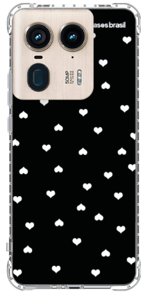 Capinha para Celular Corações Minimalistas Black