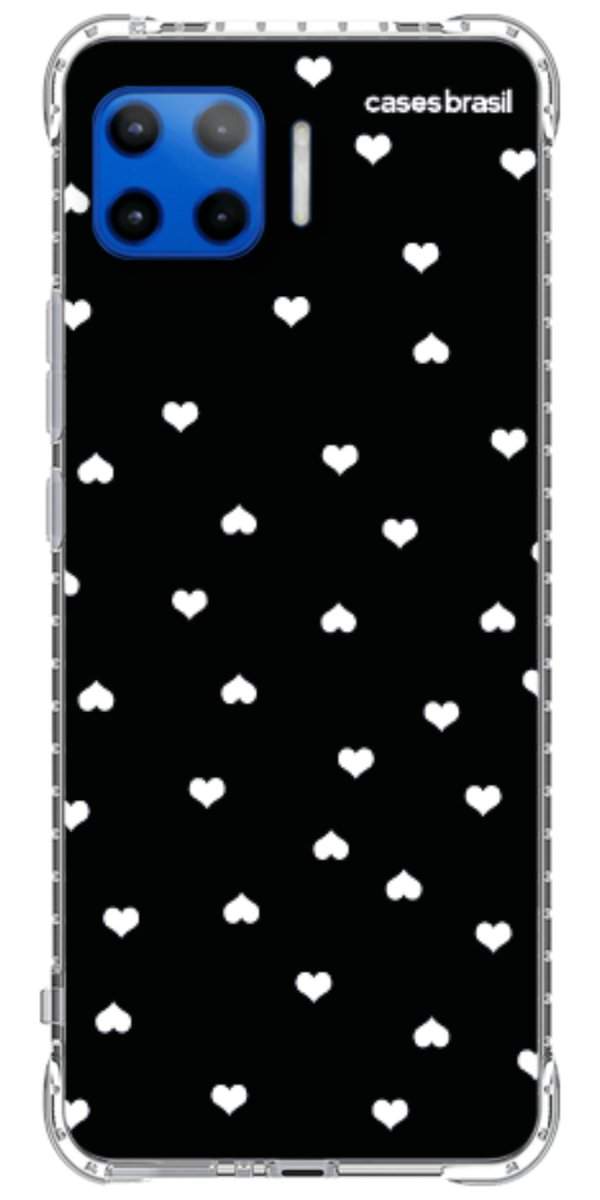 Capinha para Celular Corações Minimalistas Black