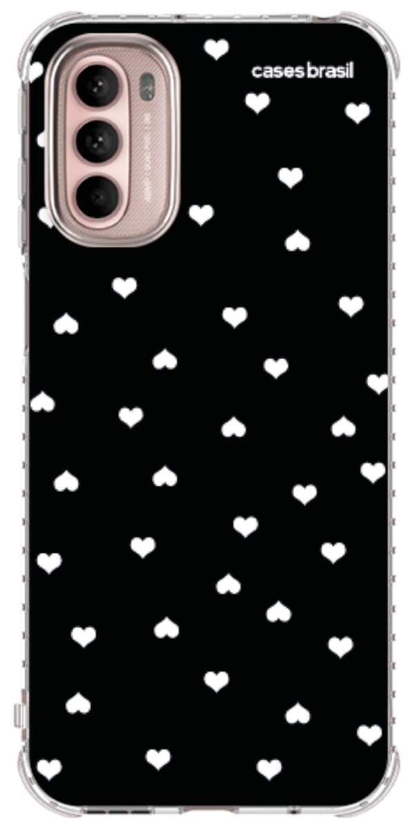 Capinha para Celular Corações Minimalistas Black