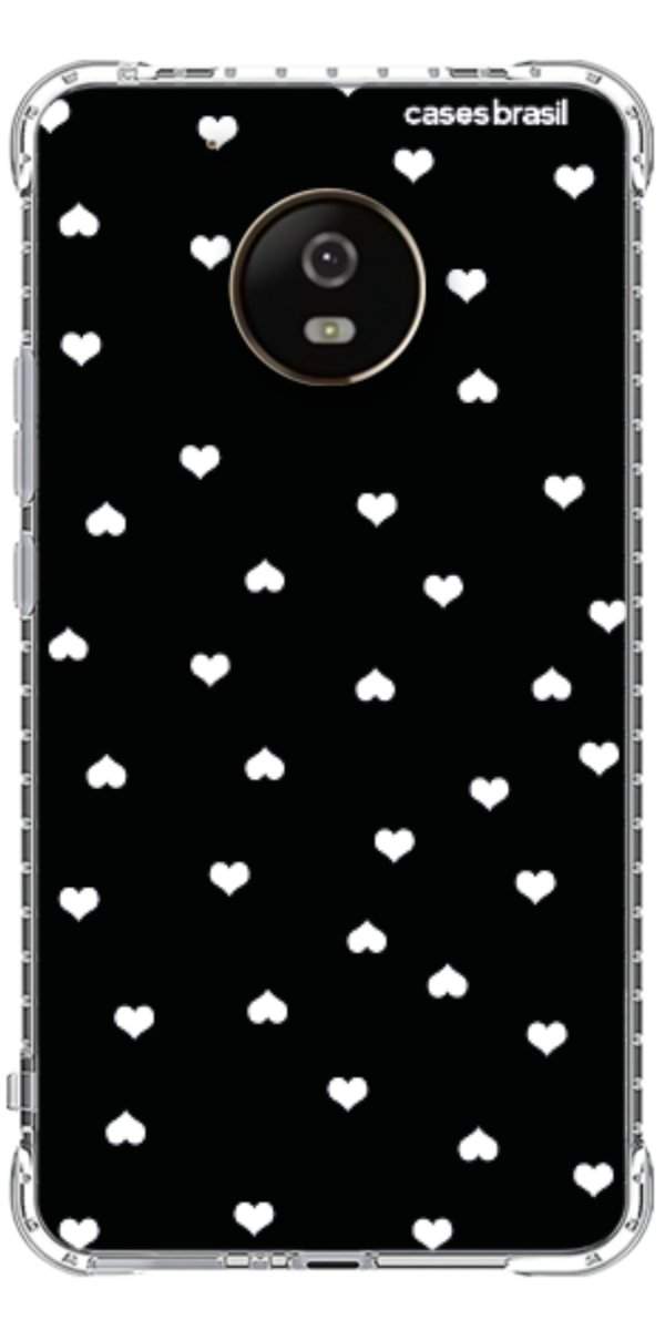 Capinha para Celular Corações Minimalistas Black