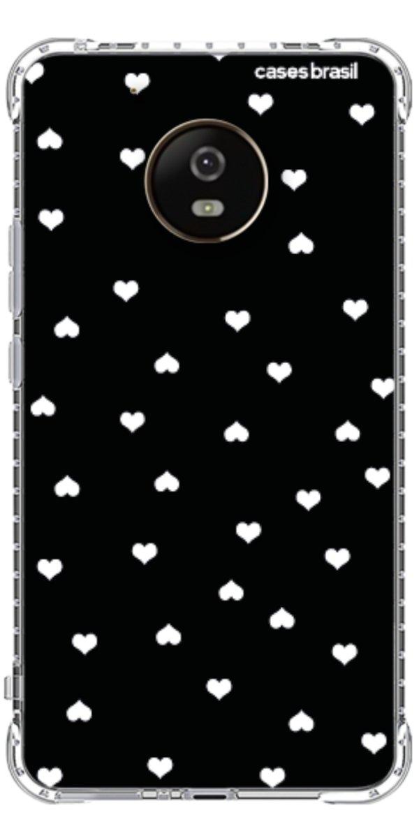 Capinha para Celular Corações Minimalistas Black
