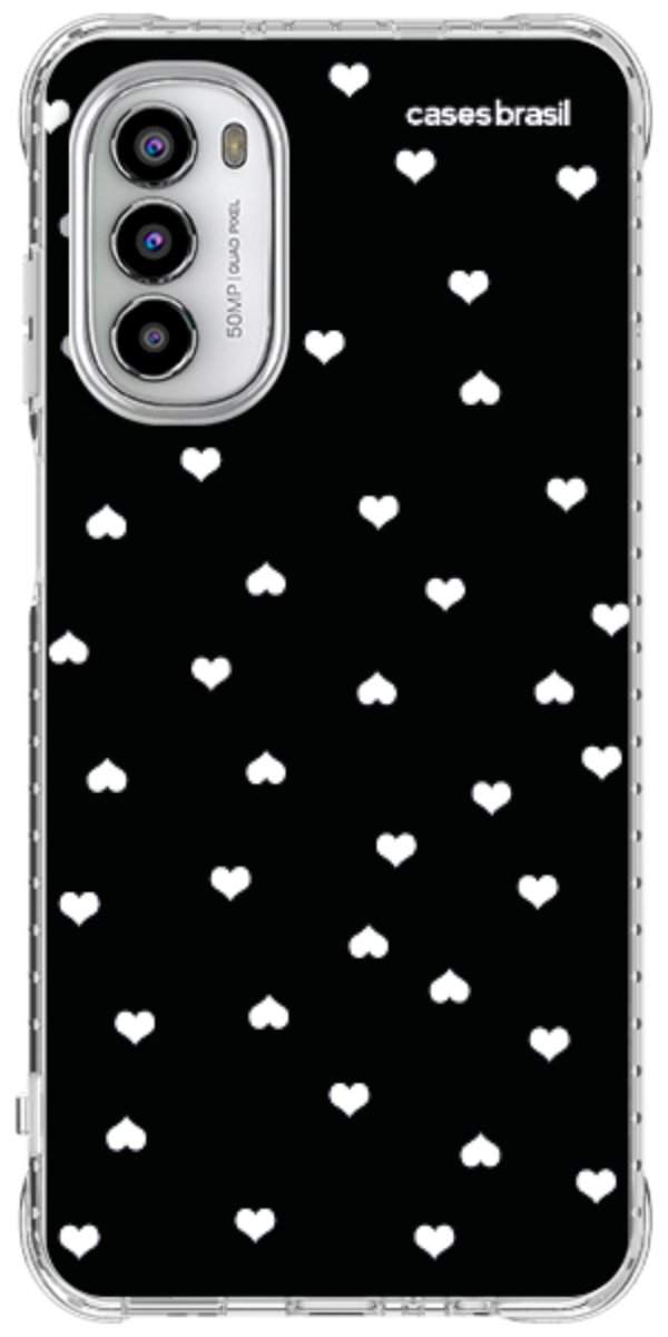 Capinha para Celular Corações Minimalistas Black