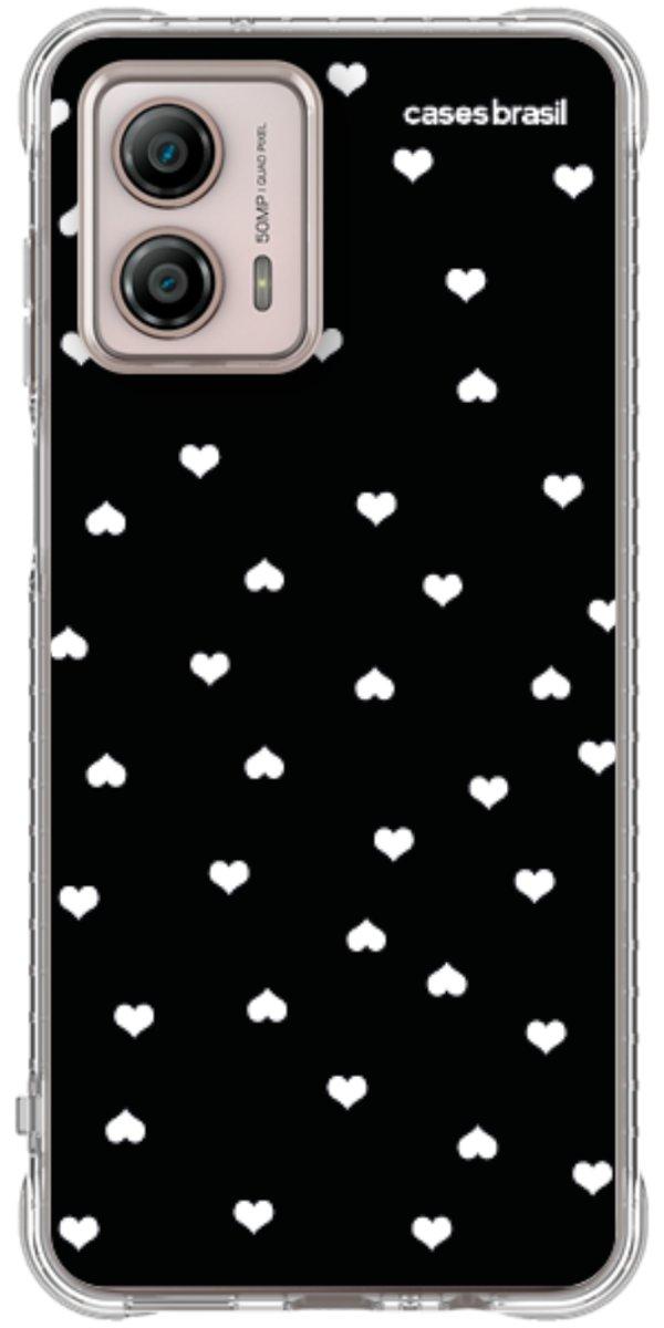 Capinha para Celular Corações Minimalistas Black