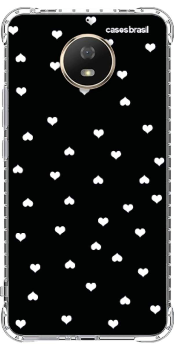 Capinha para Celular Corações Minimalistas Black