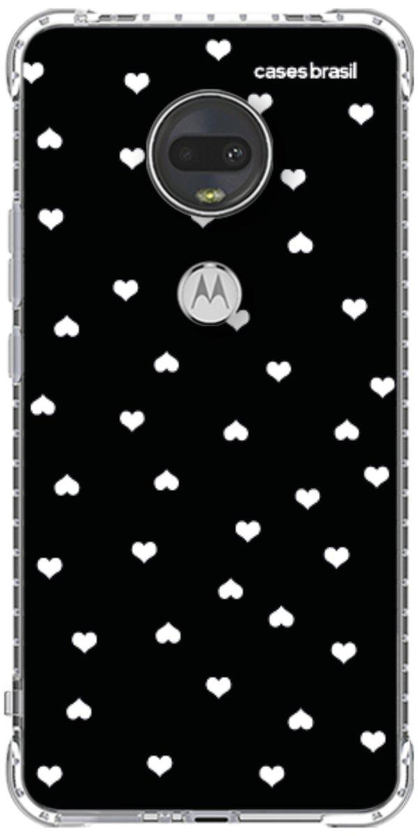 Capinha para Celular Corações Minimalistas Black